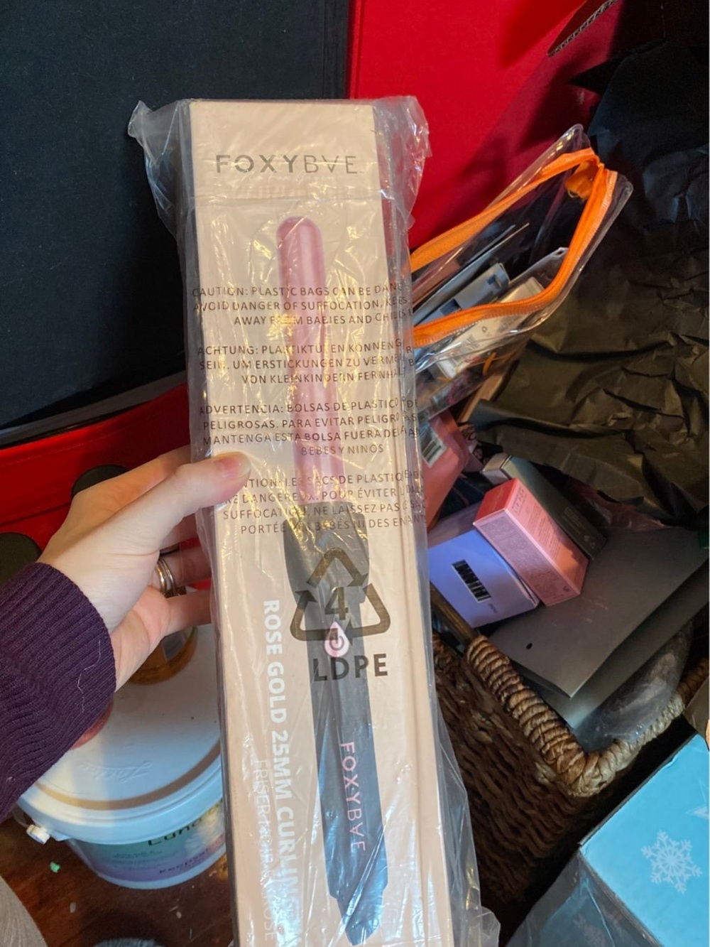 Rose Gold 25mm Curling Iron - Women's Hair Accessory